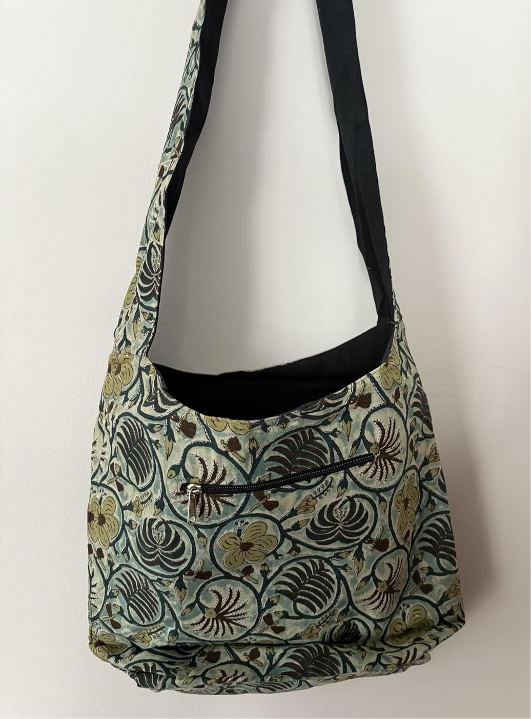 Women’s Bag – Handbag, Cotton Hippie Hobo Boho Shoulder Sling Messenger Tote Crossbody Purse | Swirl Blue & Teal