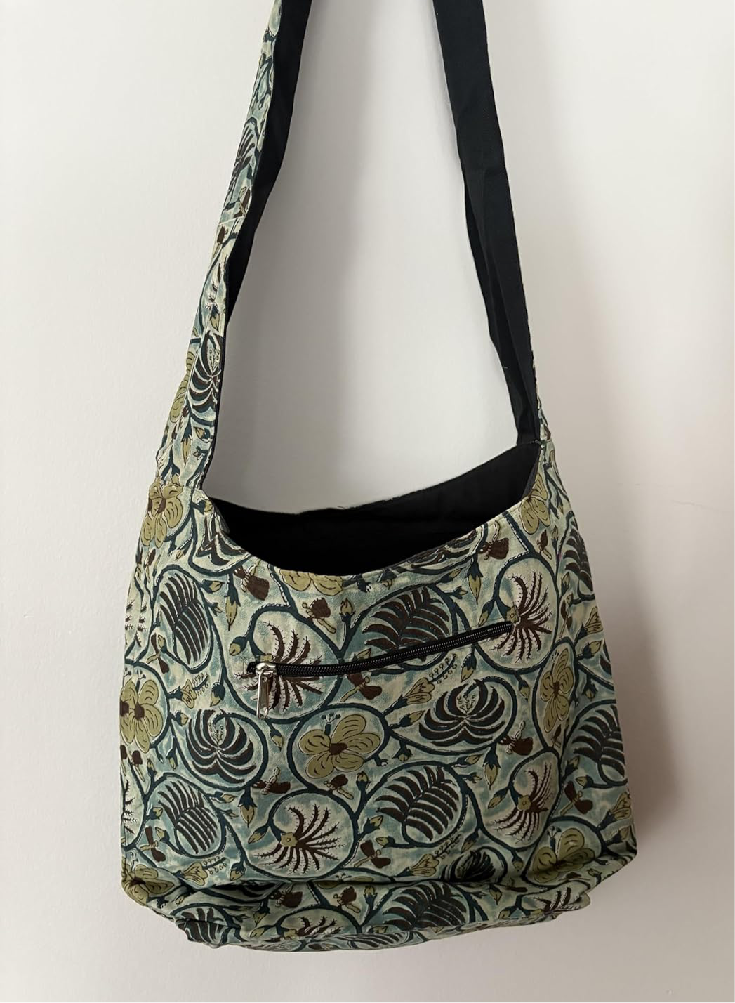 Women’s Bag – Handbag, Cotton Hippie Hobo Boho Shoulder Sling Messenger Tote Crossbody Purse | Swirl Blue & Teal