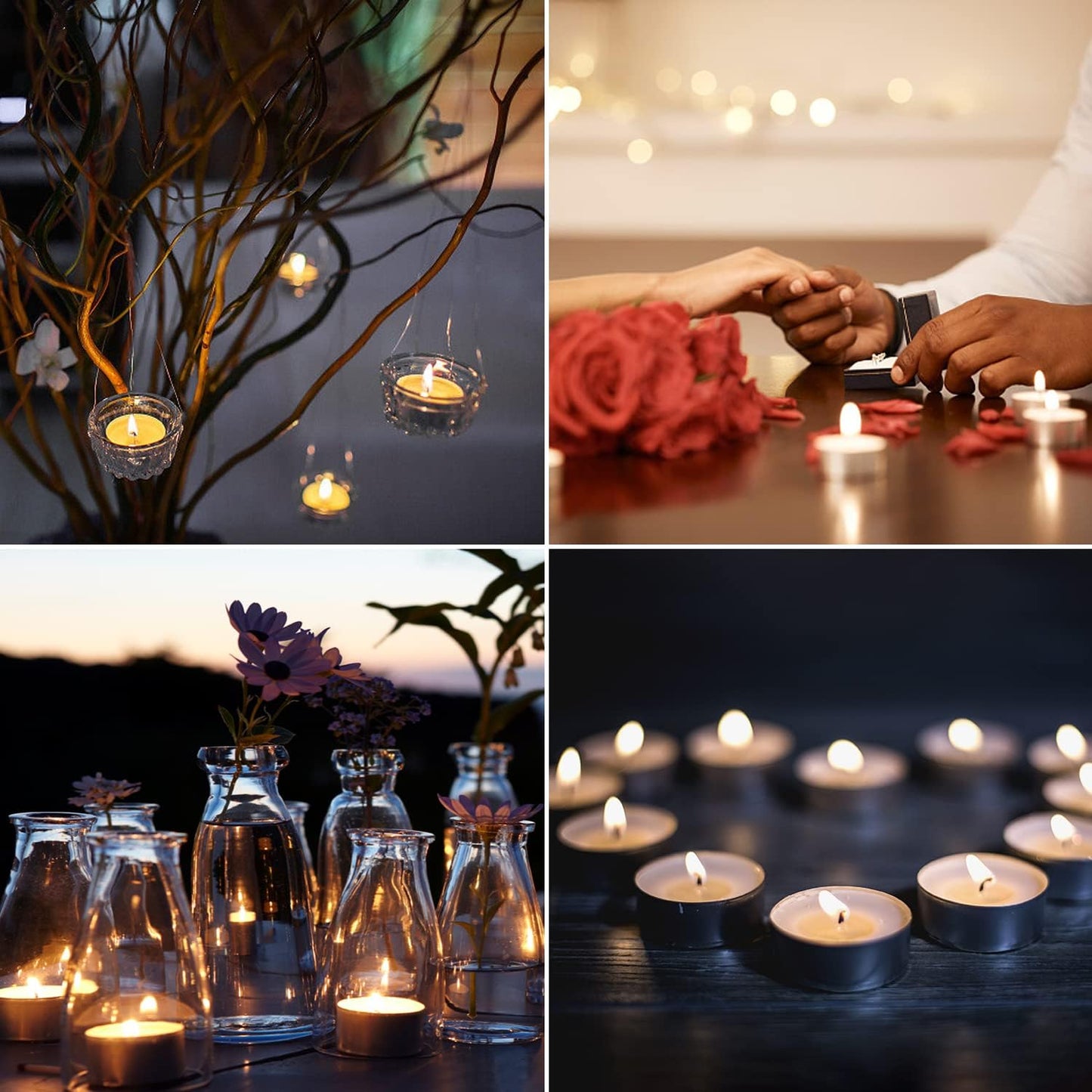 Unscented Tea Lights Candles 6 pcs