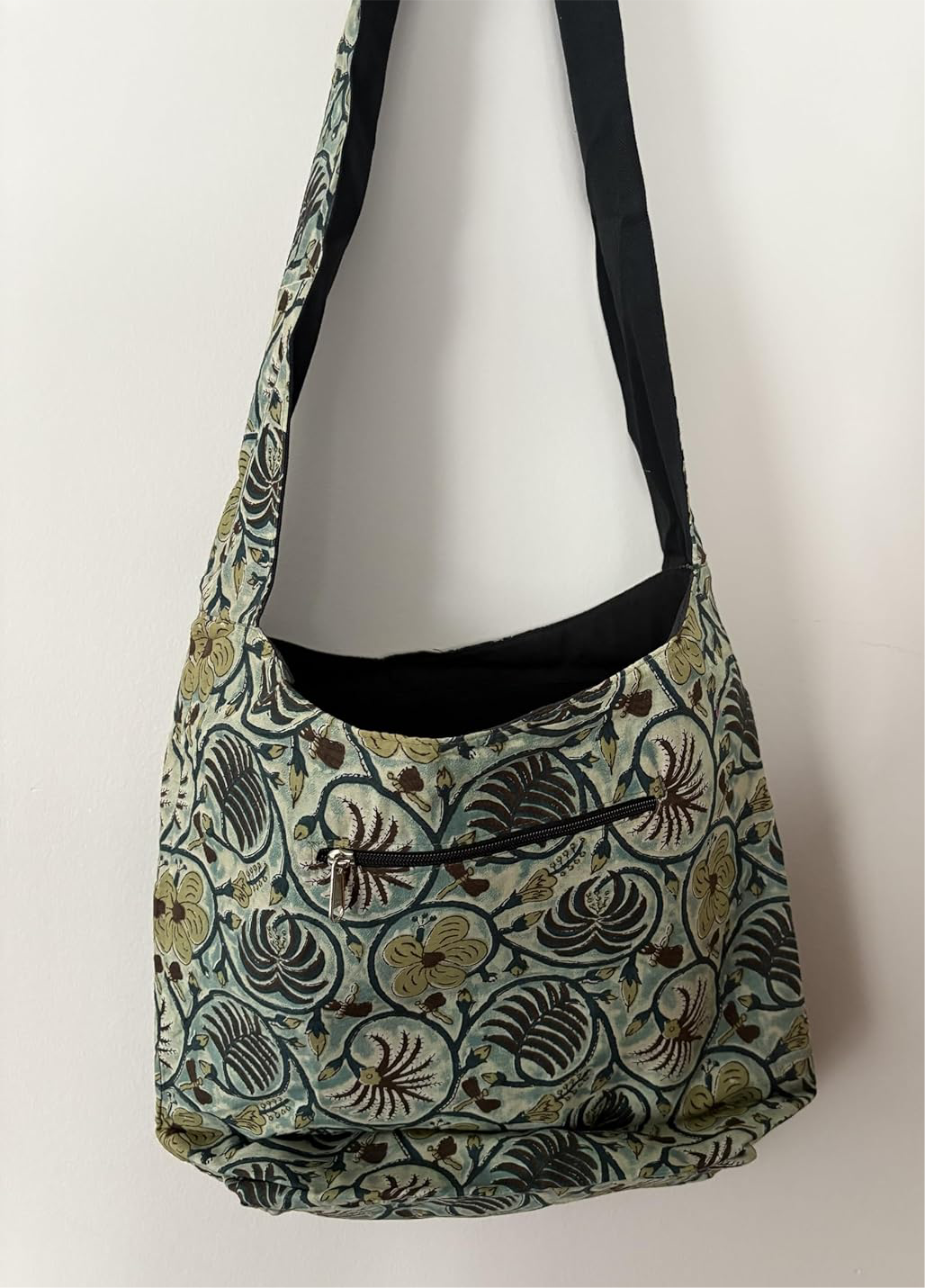 Women’s Bag – Handbag, Cotton Hippie Hobo Boho Shoulder Sling Messenger Tote Crossbody Purse | Swirl Blue & Teal