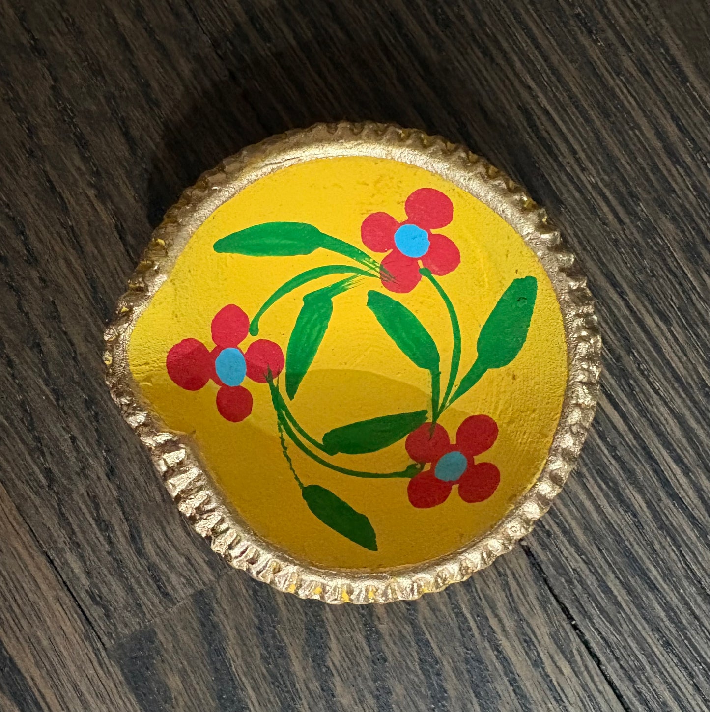 Hand Painted Clay Diya For Diwali