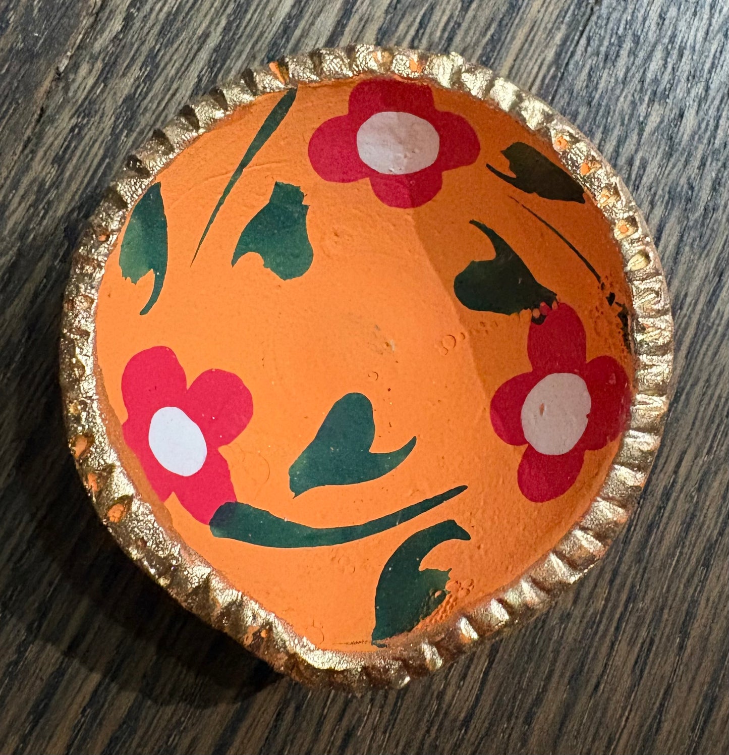 Hand Painted Clay Diya For Diwali