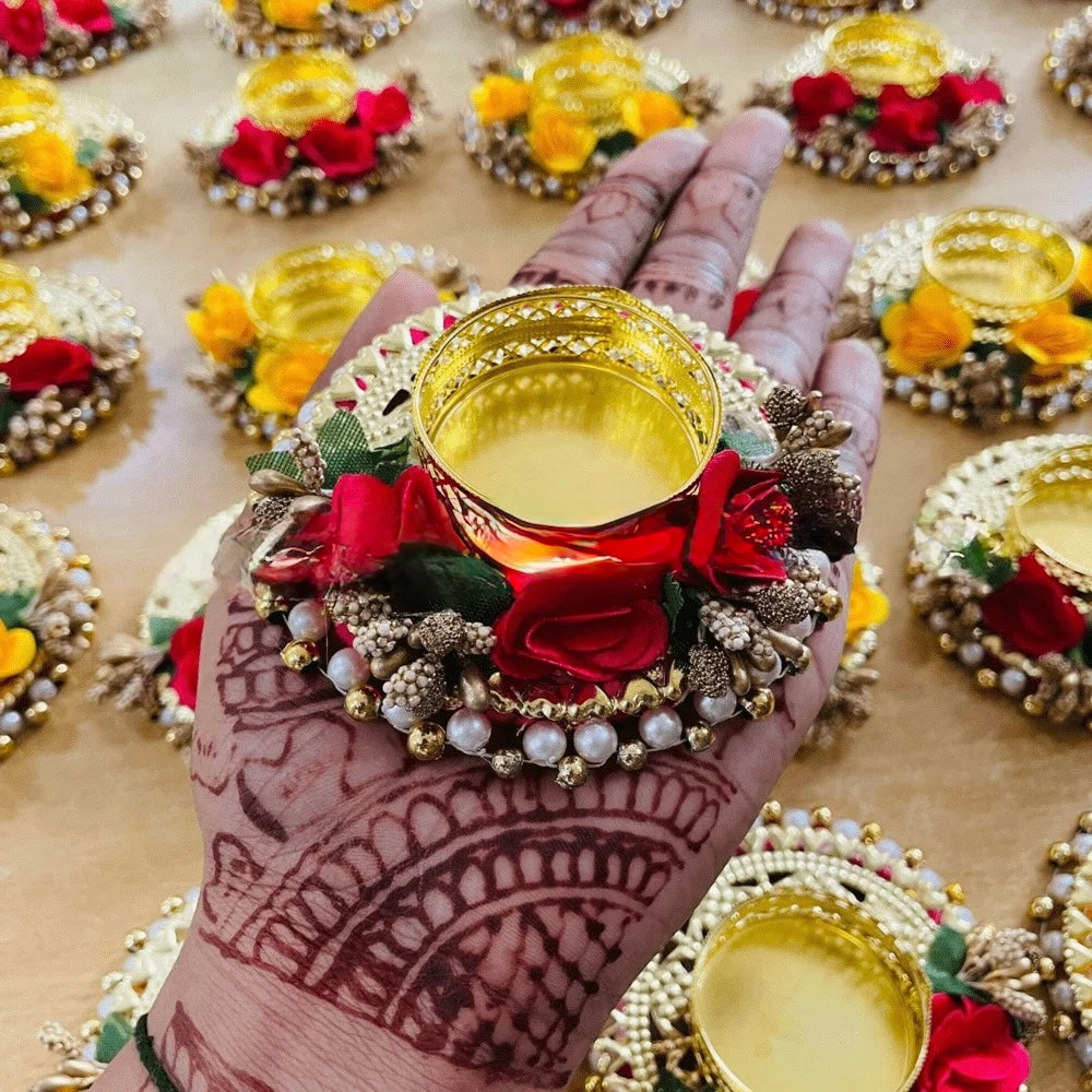 Floral Tea Light Candle Holder | Indian Handmade | Floral Tea Light Candle Holder