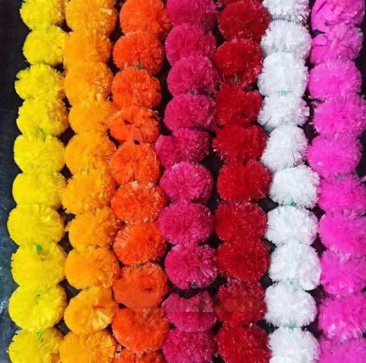 Multicolor Door Fabric Flower String l set of 4