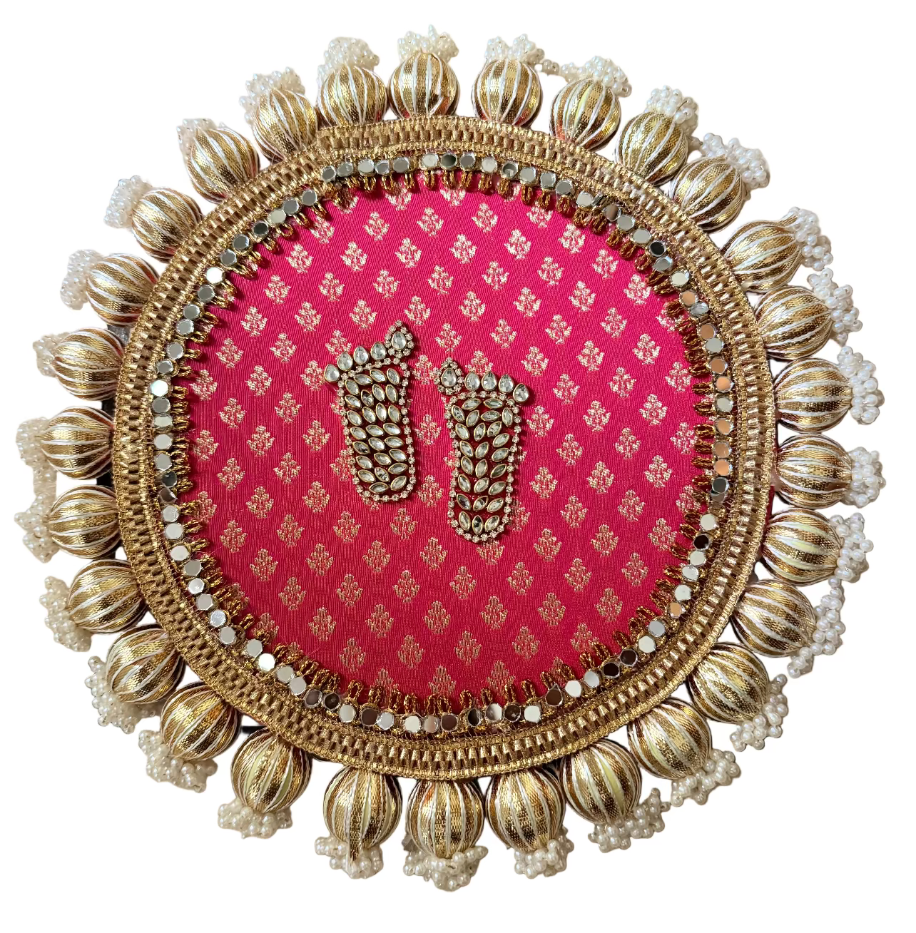 Lakshmi Paduka Rangoli 
| Handcrafted Lakshmi Paduka Rangoli - A Tradition of Blessings