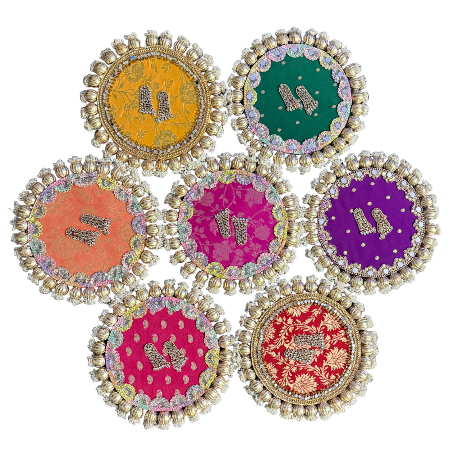 Lakshmi Paduka Rangoli 
| Handcrafted Lakshmi Paduka Rangoli - A Tradition of Blessings