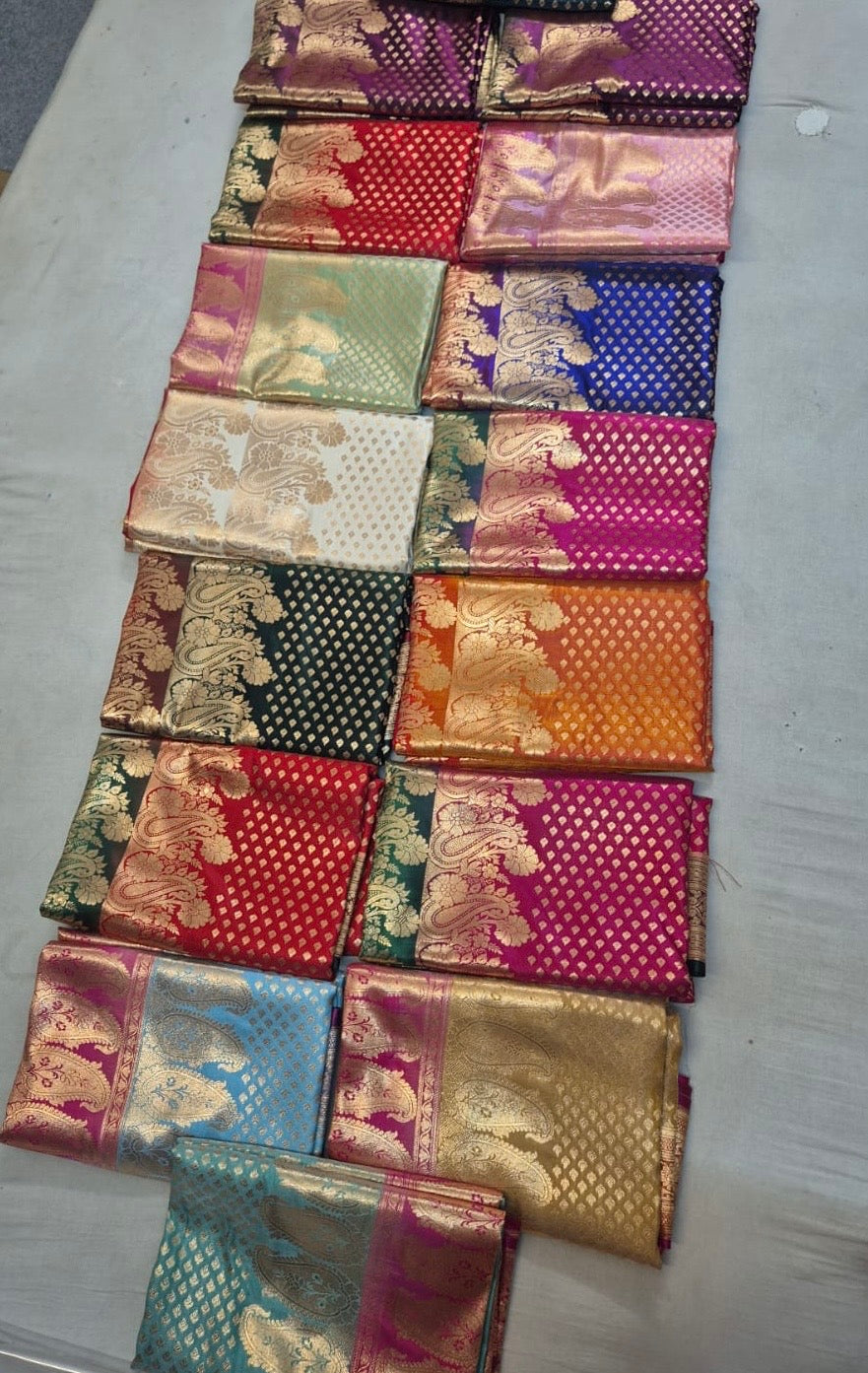 Banarasi Silk Saree, Traditional Indian, Handwoven, Multiple Colors, Wedding & Festival Wear