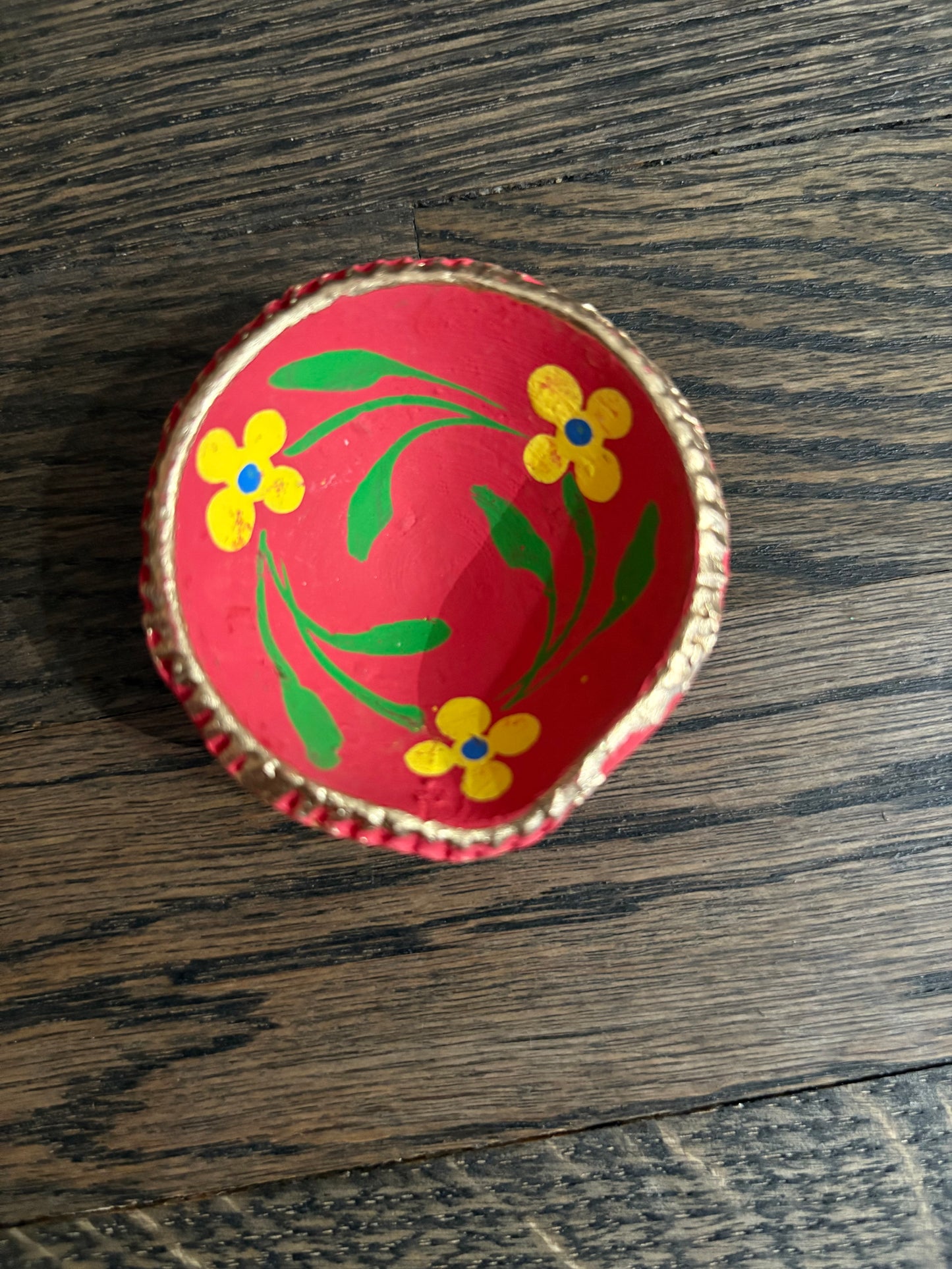 Hand Painted Clay Diya For Diwali
