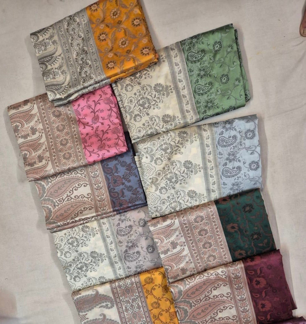 Pashmina Silk Saree Collection, Traditional Indian, Handwoven, Multiple Colors, Wedding & Festival Wear