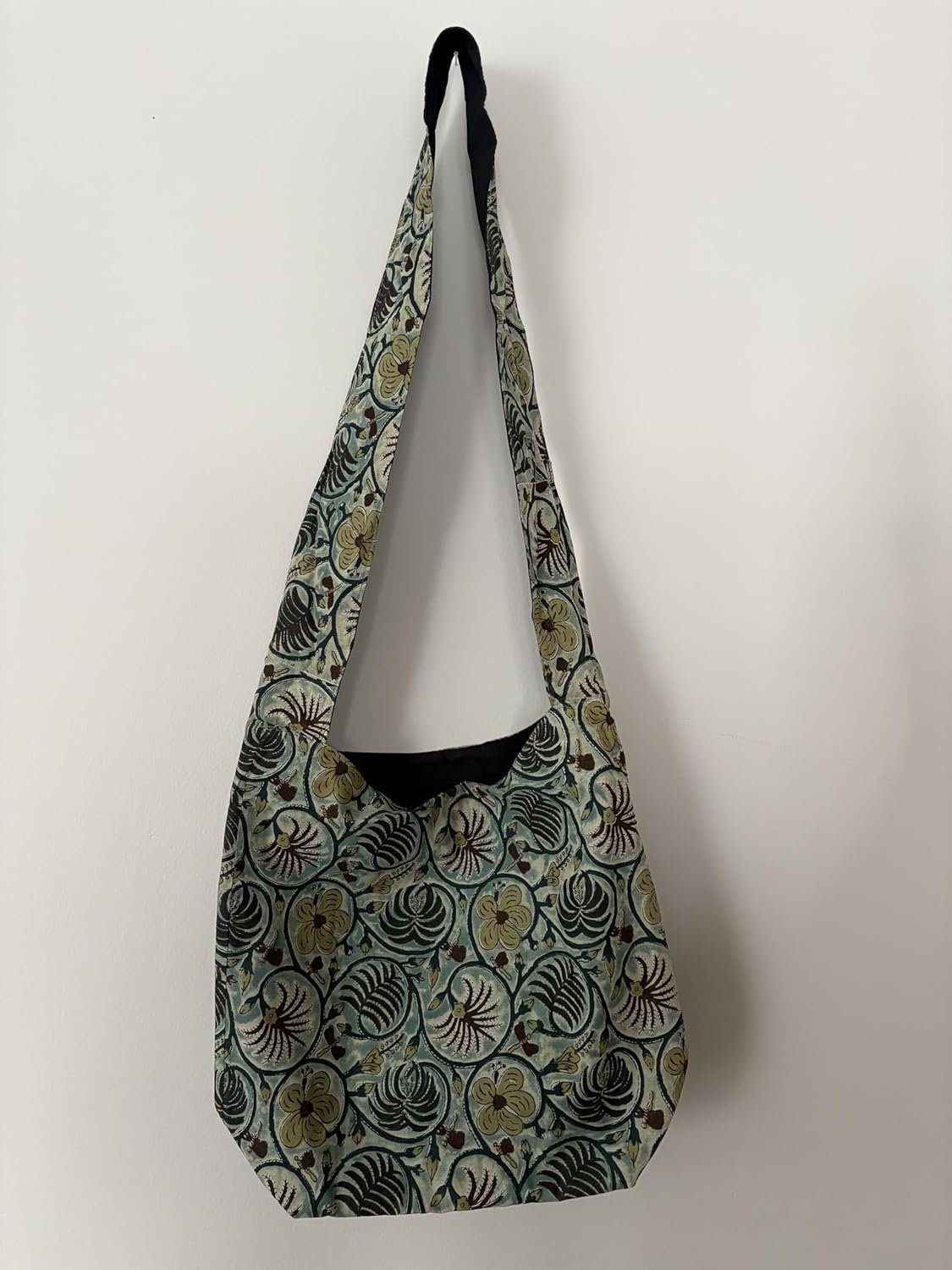 Women’s Bag – Handbag, Cotton Hippie Hobo Boho Shoulder Sling Messenger Tote Crossbody Purse | Swirl Blue & Teal