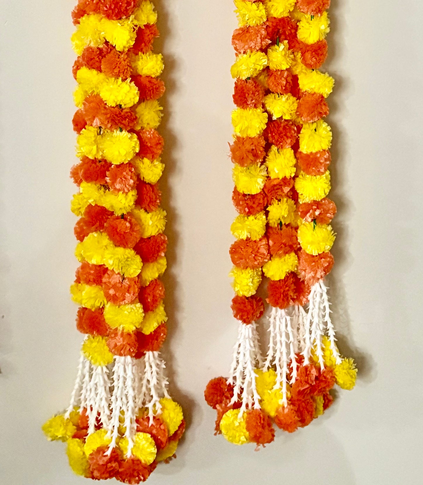 Flower Garland | Artificial Flower Garland | Mixed Marigold Mango Flower Garland | set of 20 strings