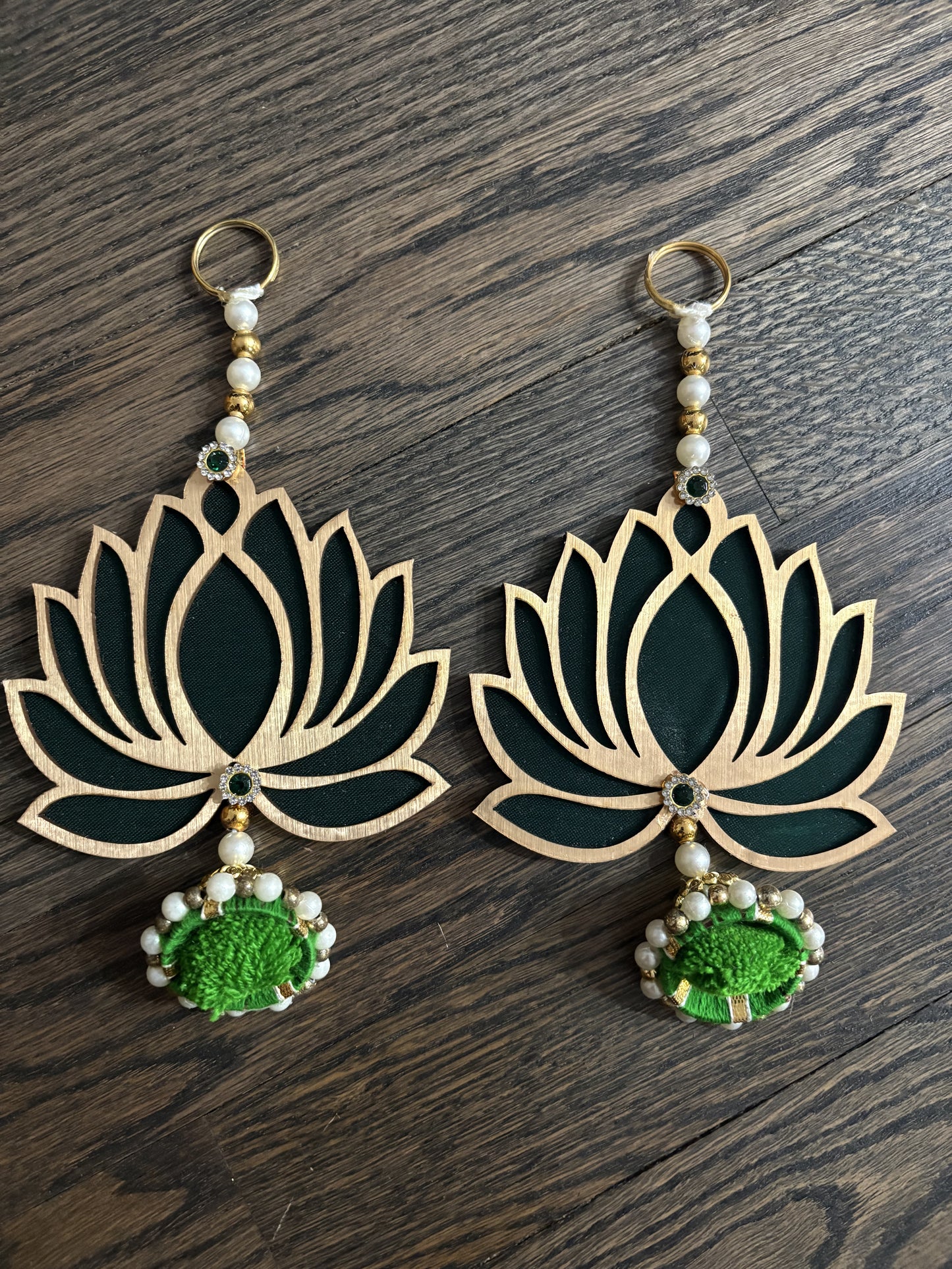 Multi Color Lotus Wall Hanging Pair