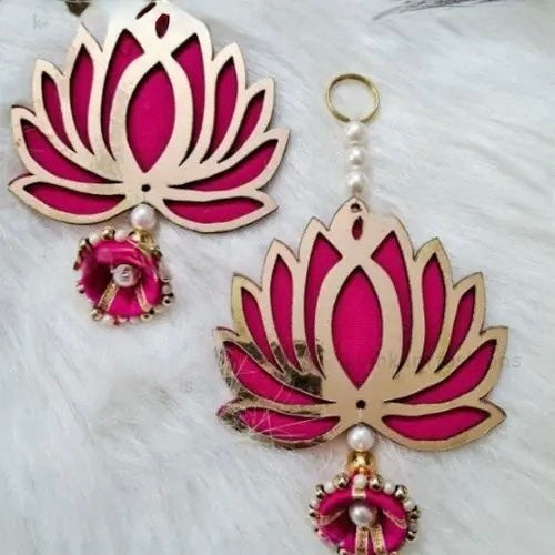 Multi Color Lotus Wall Hanging Pair