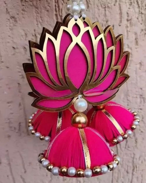 Multi Color Lotus Wall Hanging Pair