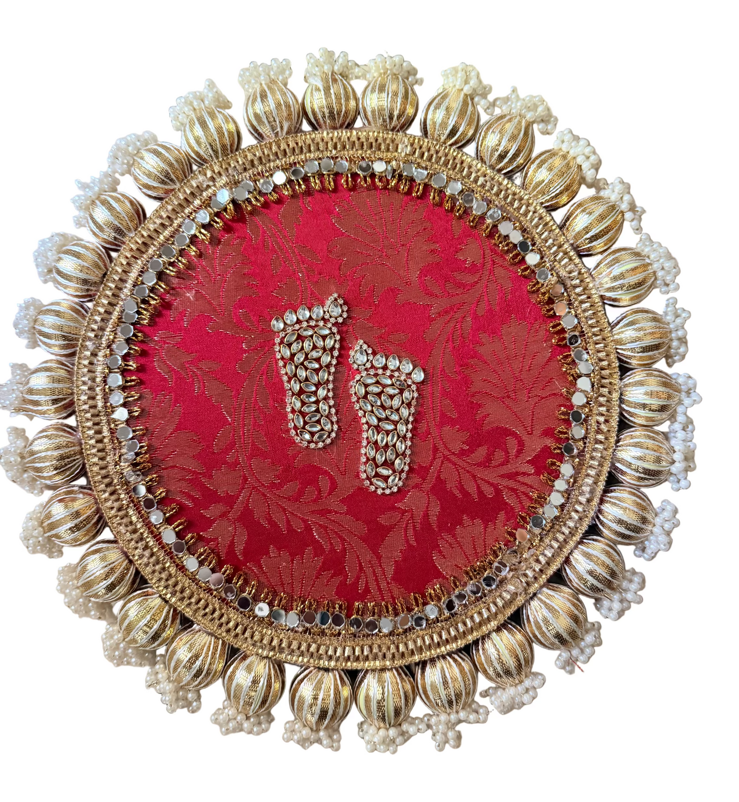 Lakshmi Paduka Rangoli 
| Handcrafted Lakshmi Paduka Rangoli - A Tradition of Blessings