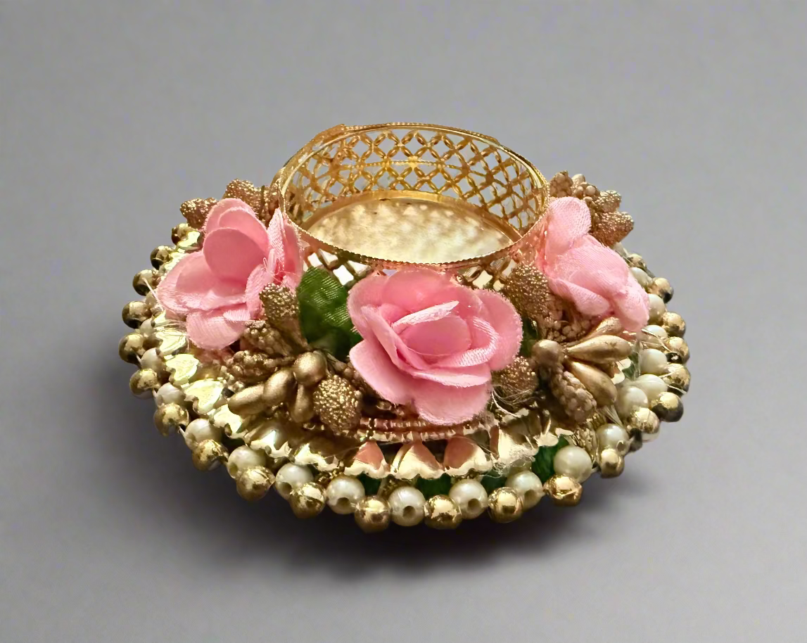 Floral Tea Light Candle Holder | Indian Handmade | Floral Tea Light Candle Holder